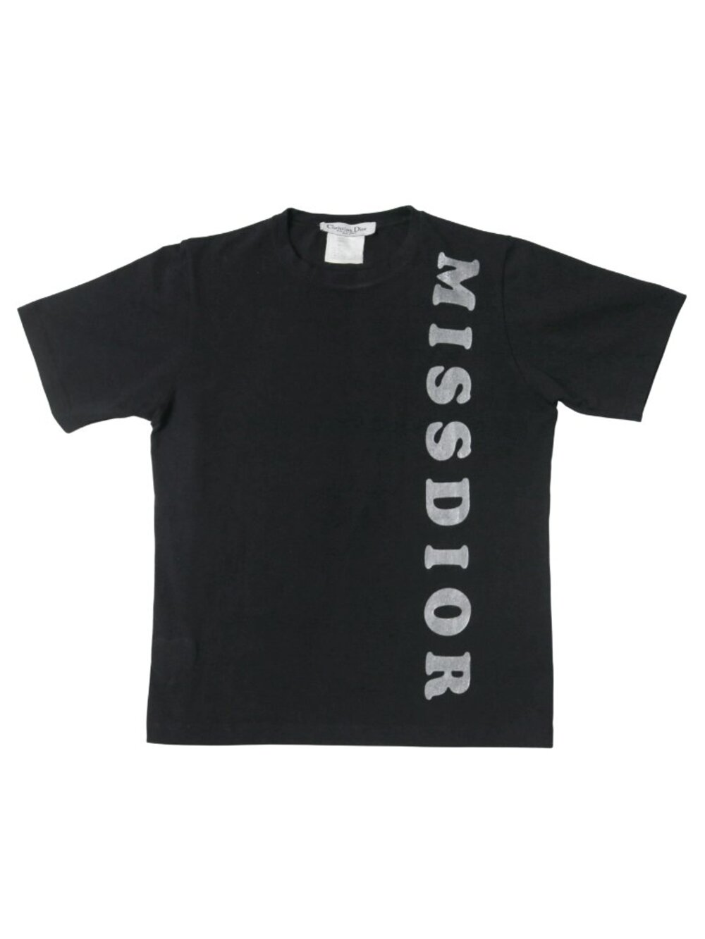 00s Christian Dior "miss dior" metallic text print top